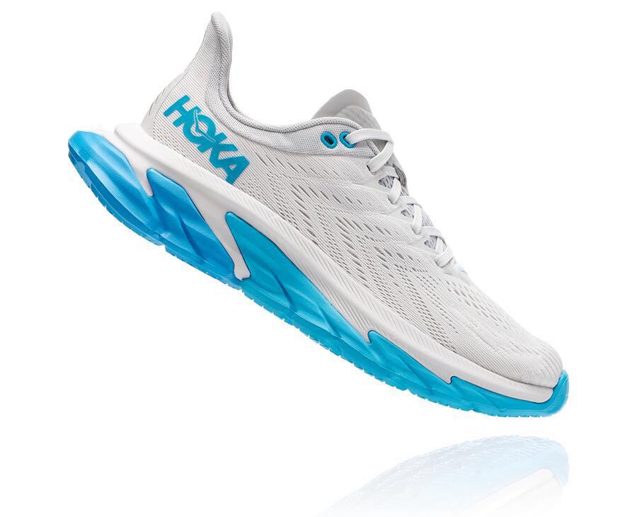 Hoka One One Koşu Ayakkabısı Kadın Beyaz/Mavi - Clifton Edge - OV7241386